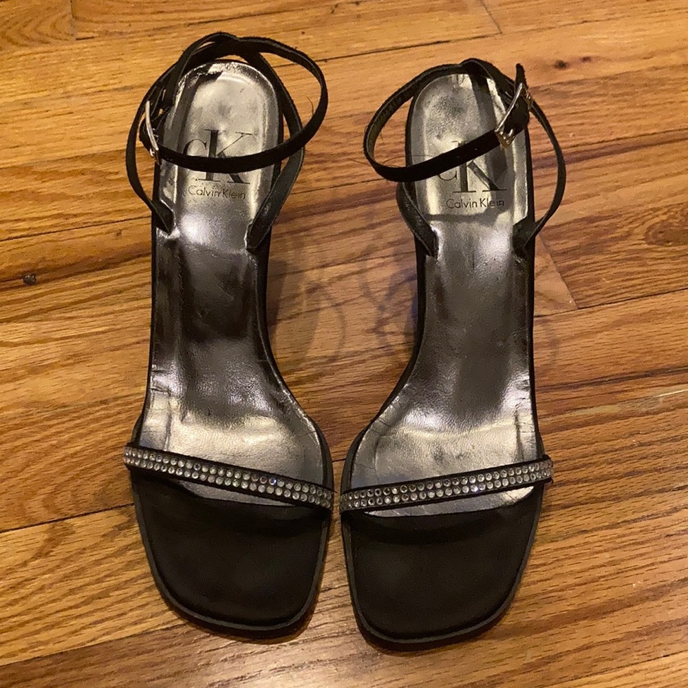 Calvin Klein crystal rhinestone heels